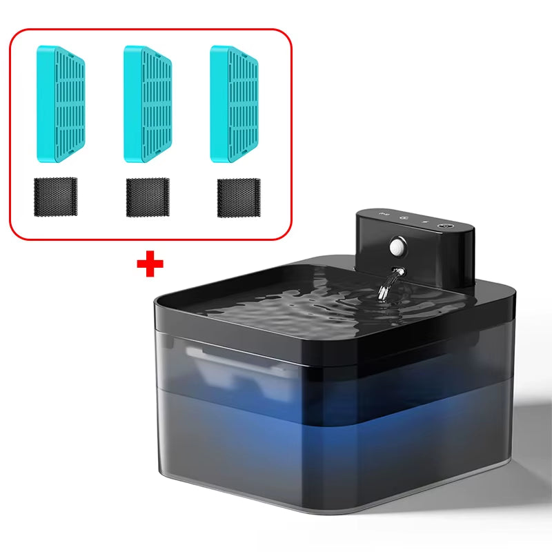 Wireless Automatic Cat Water Fountain 2600Mah Pet Water Dispenser for Dog Cat Infrared Sensor Smart Pet Drinkier Fountain